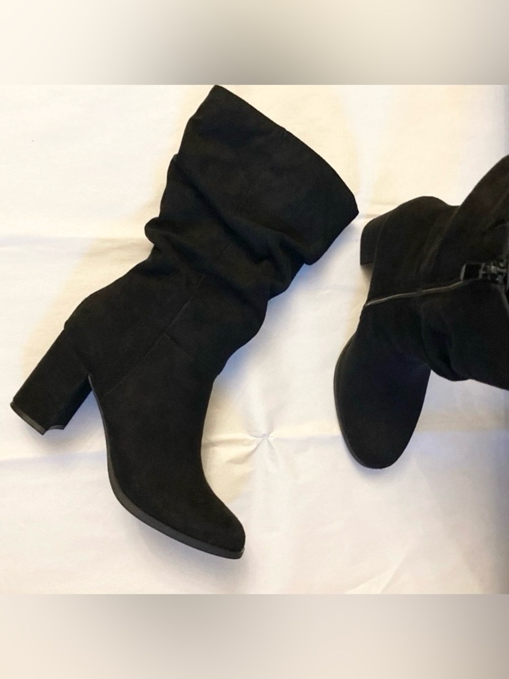 Style & Co. Black Microfiber Suede Boots - Picture 2 of 14